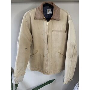 Vintage 80s/90s Carhartt Blanket Lined Detroit‎ Jacket Distressed Sun Faded XL